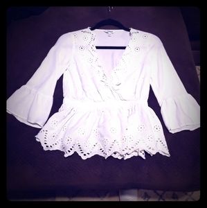 Express White Lace Top